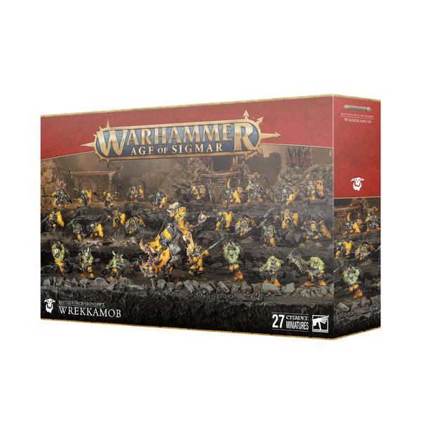 Games Workshop Warhammer Age Of Sigmar Orruk Warclans Ironjawz Wrekkamob Plastic Box 89-86