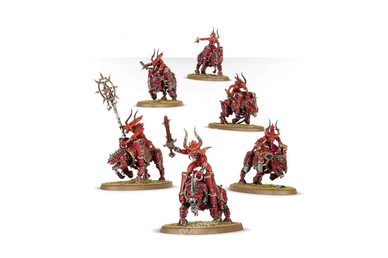 Games Workshop Warhammer Age Of Sigmar and 40K Daemons of Khorne Bloodcrushers 6 Figures Web Exclusive