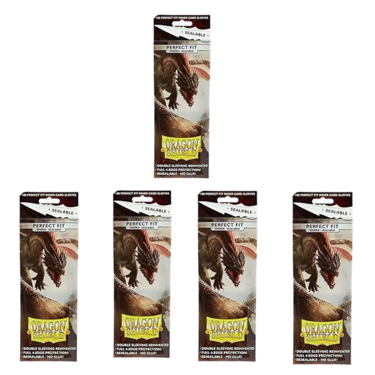 Dragon Shield Sleeves Perfect Fit Sealable Smoke 100 Ct 10 Packs ATM13223K1