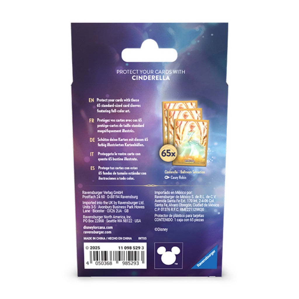 Disney Lorcana TCG Archazia's Island Sleeves Cinderella DSNYLOR7-SLVE-A