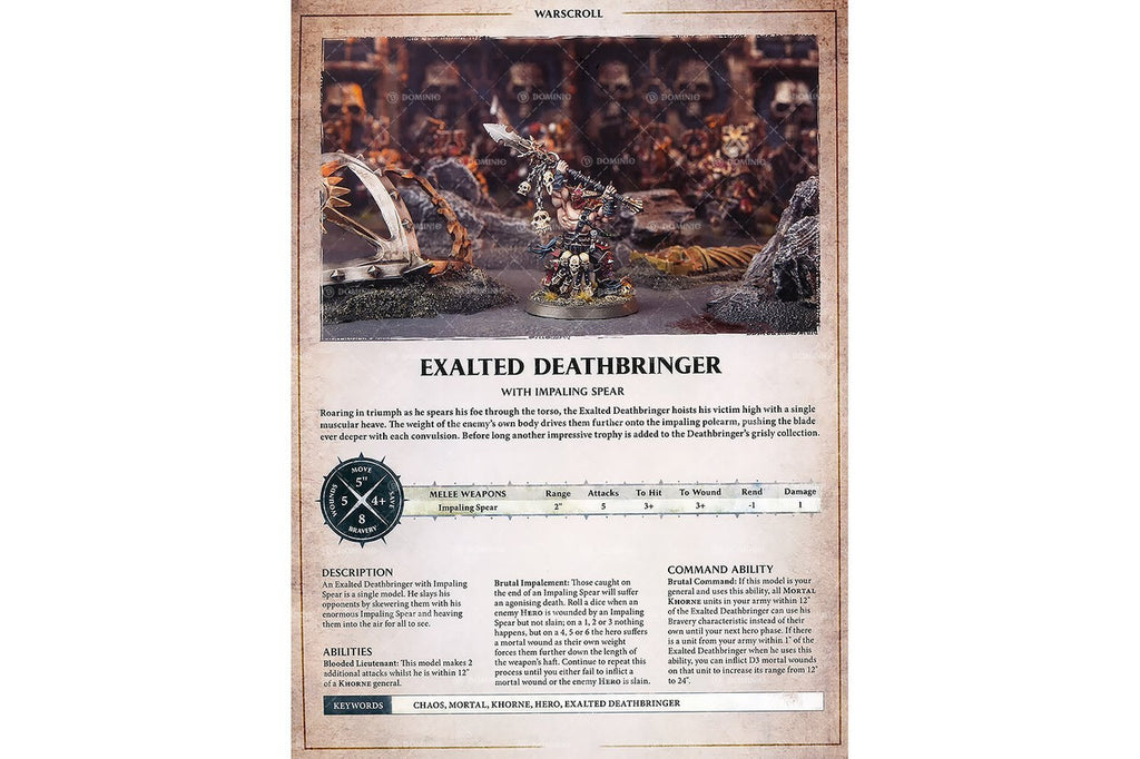 Games Workshop Warhammer Age of Sigmar Exalted Deathbringer with Impaling Spear Web Exclusive