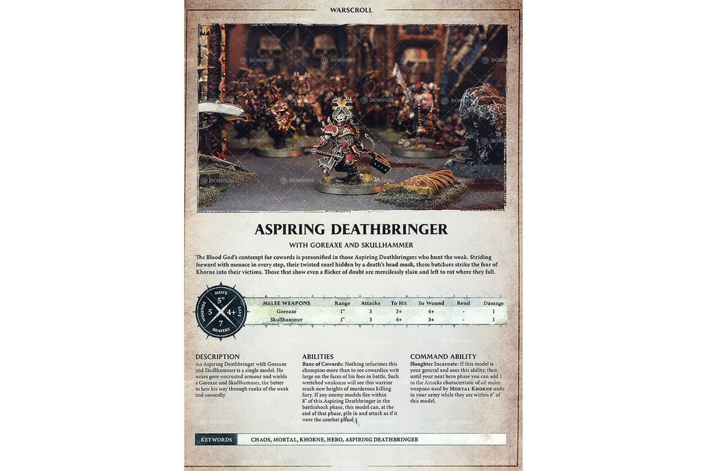Games Workshop Warhammer Age of Sigmar Aspiring Deathbringer with Goreaxe and Skullhammer Web Exclusive