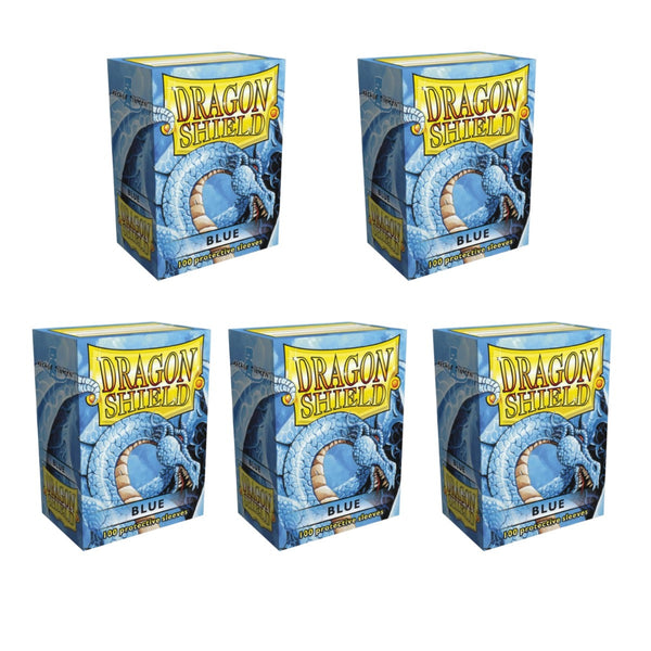 Dragon Shield Sleeves Standard Classic Blue 100 Ct 5 Packs ATM10003K2