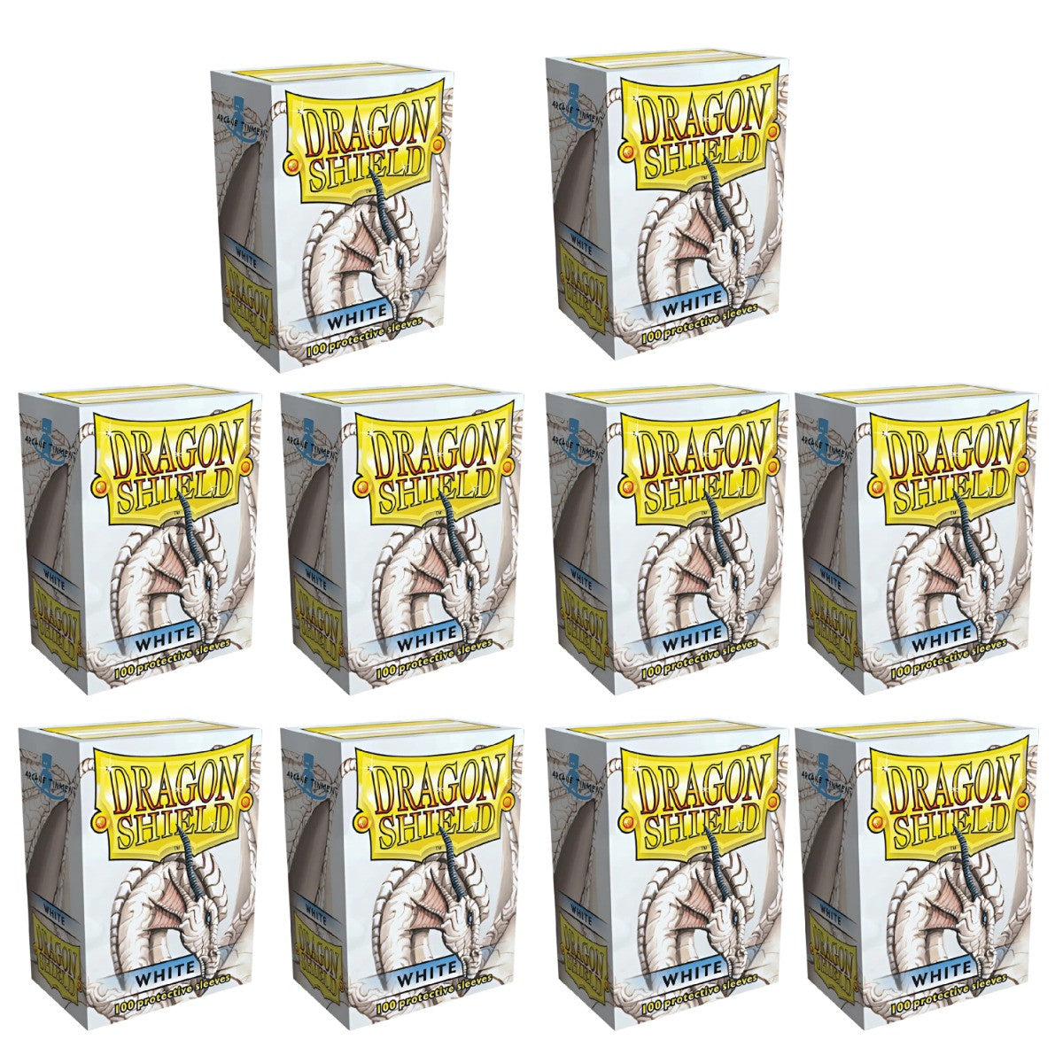 Dragon Shield Sleeves Standard Classic White 100 Ct 10 Packs ATM10005K1