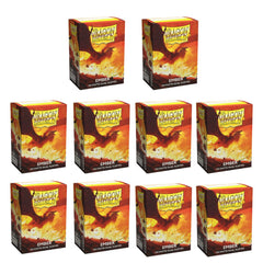 Dragon Shield Sleeves Standard Size Dual Matte Ember Alaric Revolution Kindler 100 Ct 10 Pack ATM15054K1