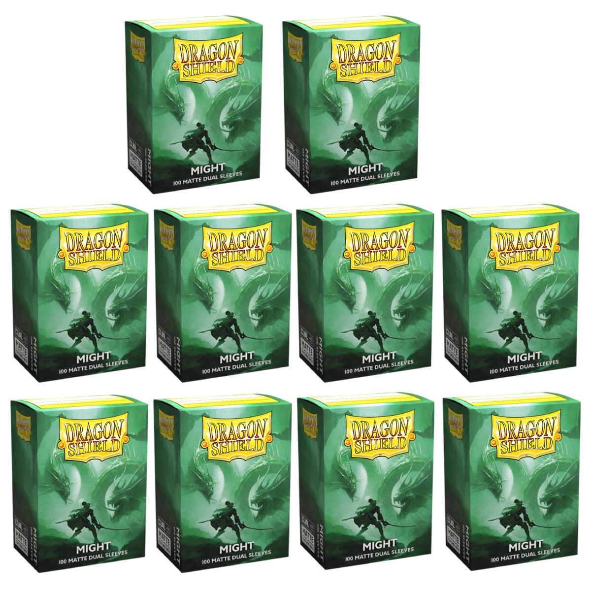 Dragon Shield Sleeves Standard Size Dual Matte Might 100 Ct 10 Packs ATM15058K1