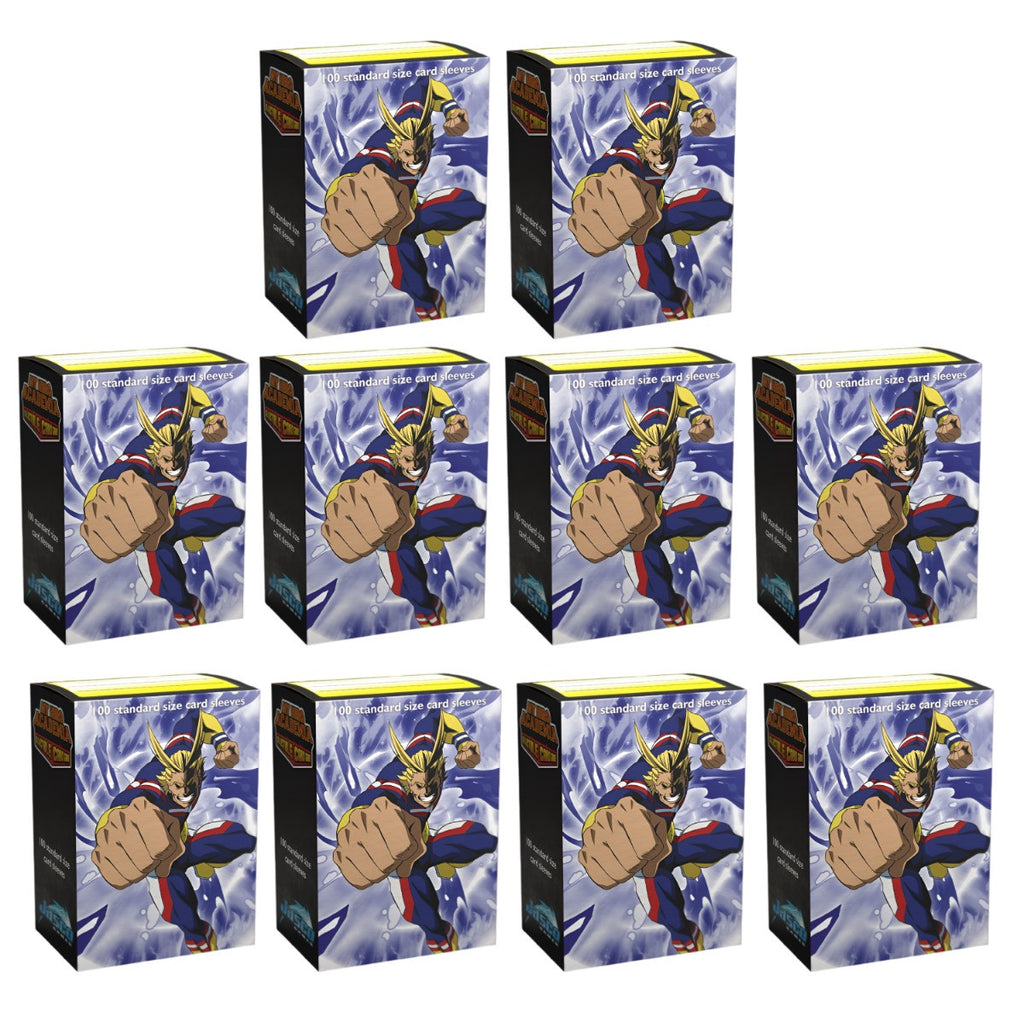 Dragon Shield Sleeves Standard Matte Mha All Might Punch Art Limited Edition 100 Ct 10 Packs ATM16035K1