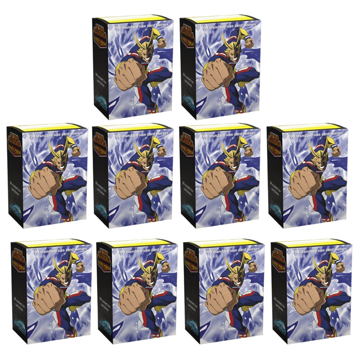 Dragon Shield Sleeves Standard Matte Mha All Might Punch Art Limited Edition 100 Ct 10 Packs ATM16035K1
