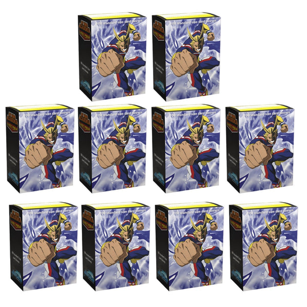 Dragon Shield Sleeves Standard Matte Mha All Might Punch Art Limited Edition 100 Ct 10 Packs ATM16035K1