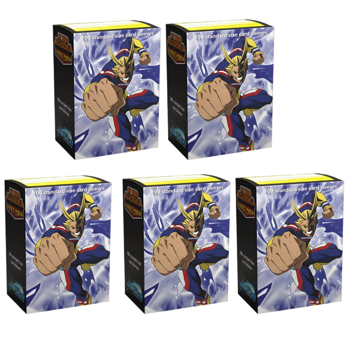 Dragon Shield Sleeves Standard Matte Mha All Might Punch Art Limited Edition 100 Ct 5 Packs ATM16035K2