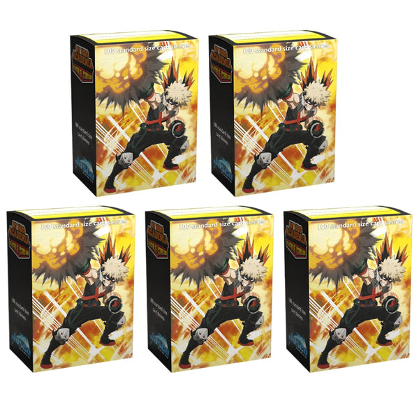Dragon Shield Sleeves Standard Matte Mha Bakugo Explode Art Limited Edition 100 Ct 5 Packs ATM16036K2