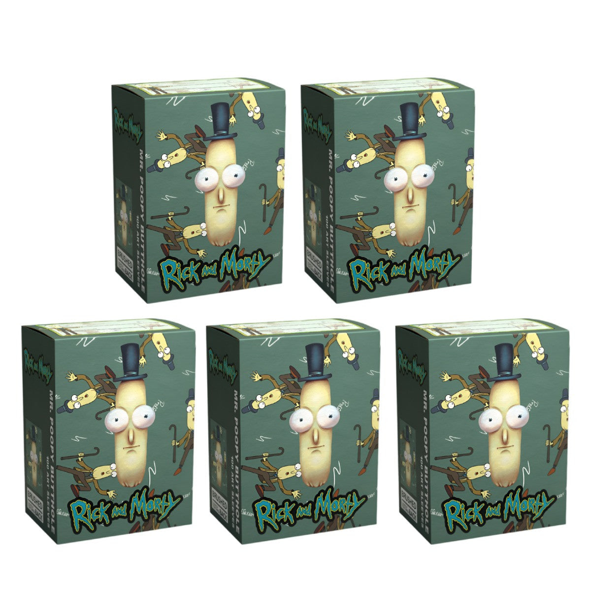 Dragon Shield Sleeves Standard Size Brushed Rick & Morty Mr Poopy Butthole 100 Ct 5 Packs ATM16075K2