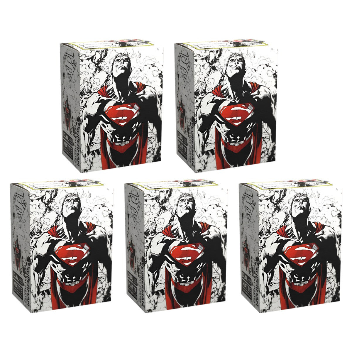 Dragon Shield Sleeves Standard Size Dual Matte Superman Core Red/White 100 Ct 5 Packs ATM16076K2