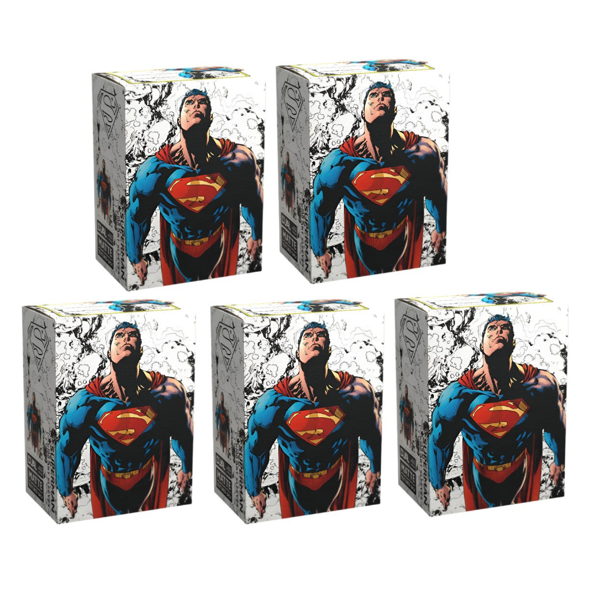 Dragon Shield Sleeves Standard Size Dual Matte Superman Core Full Color 100 Ct 5 Packs ATM16085K2