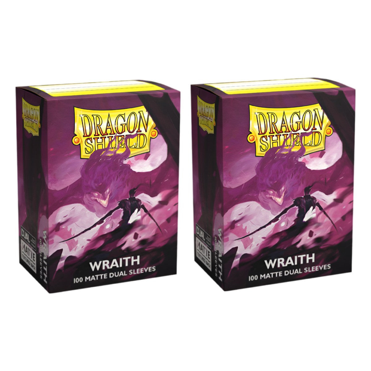 Dragon Shield Sleeves Standard Size Dual Matte Wraith Alaric Chaos Wraith 100 Ct 2 Packs ATM15056K1