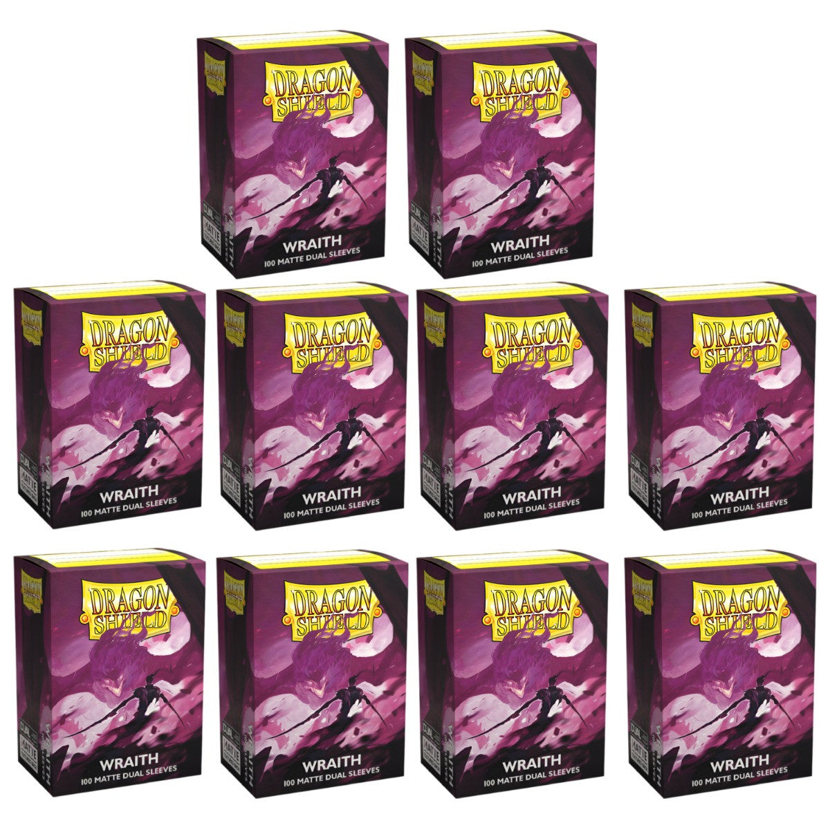 Dragon Shield Sleeves Standard Size Dual Matte Wraith Alaric Chaos Wraith 100 Ct 10 Packs ATM15056K2