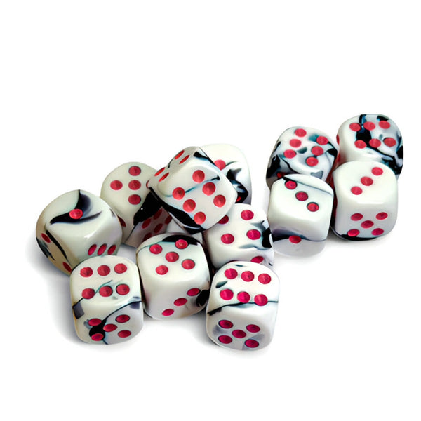 Chessex 16mm 12d6 Gemini Black-White/Pink-CHX26669