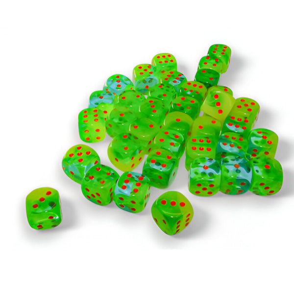 Chessex 12mm 36d6 Gemini Luminary Plasma Green-Teal/Orange-CHX26870