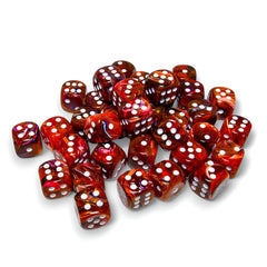 Chessex 12mm 36d6 Festive Symphony/White Dice-CHX27943