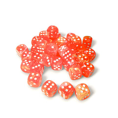 Chessex 12mm 36d6 Festive Dahlia/White Dice-CHX27953