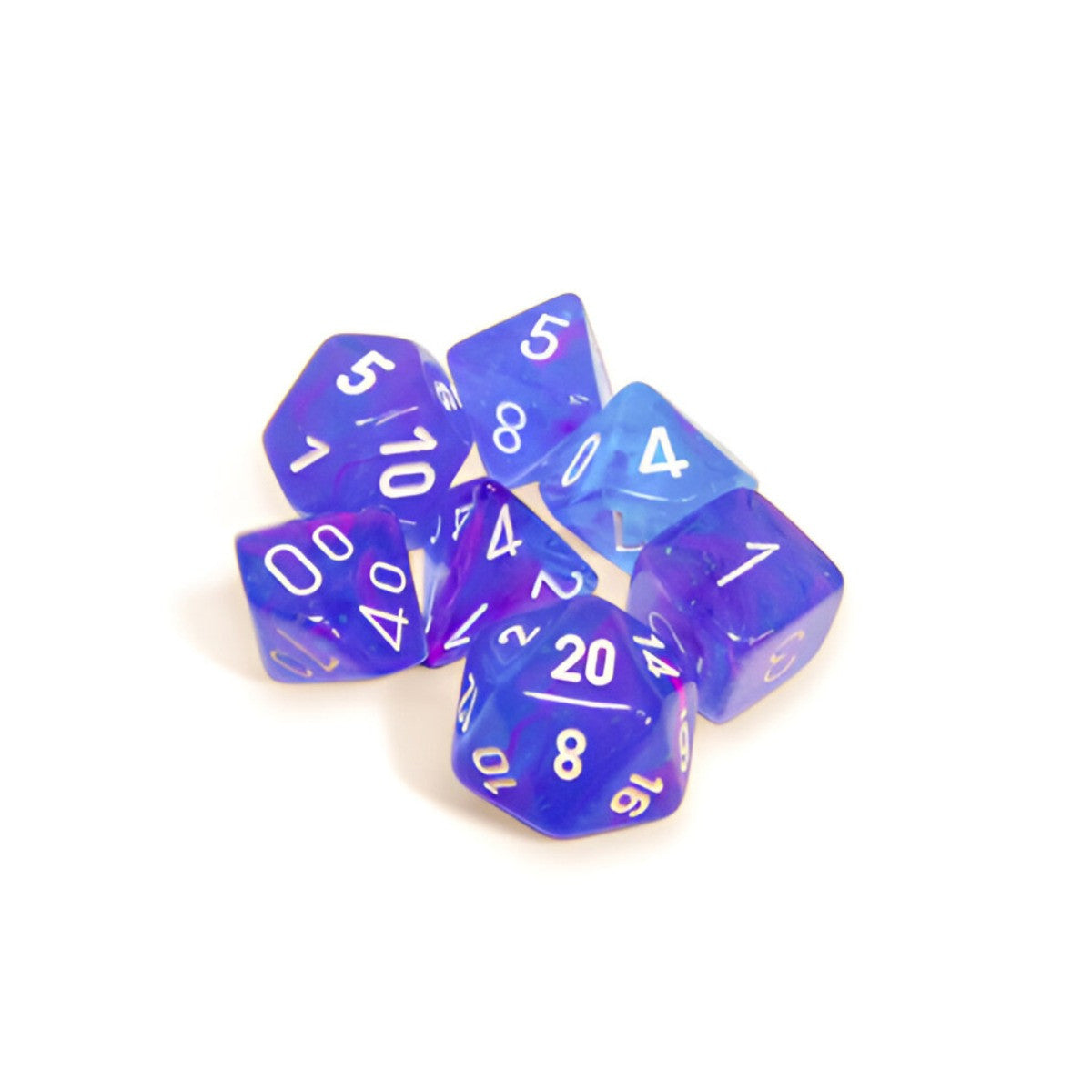 Chessex 7-Die Set Nebula Luminary Aura/White-CHX27567