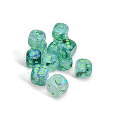 Chessex 16mm 12d6 Borealis Luminary Kelp/Light Green-CHX27795