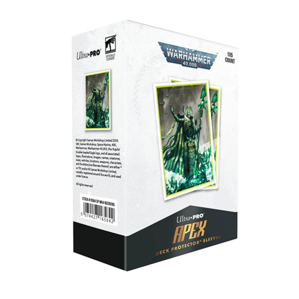 Warhammer 40K Necron Codex Aligned 105ct Apex Deck Protector sleeves