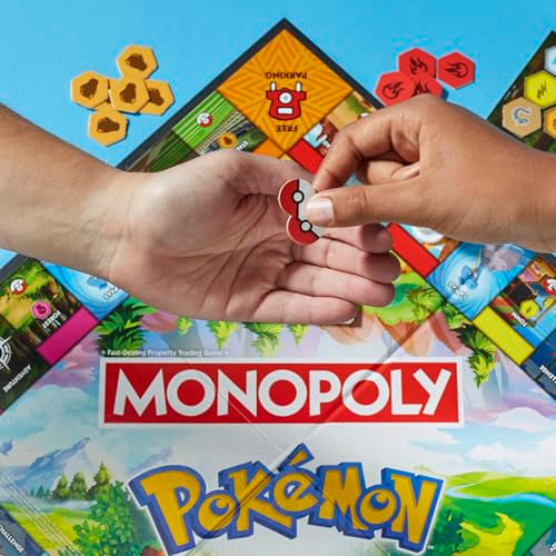Hasbro Monopoly Pokemon Theme-based Board Game for Adults and Family for 2 to 6 Players Average Playtime 120 Minutes HSBG0716