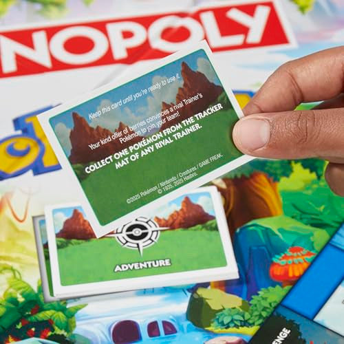 Hasbro Monopoly Pokemon Theme-based Board Game for Adults and Family for 2 to 6 Players Average Playtime 120 Minutes HSBG0716