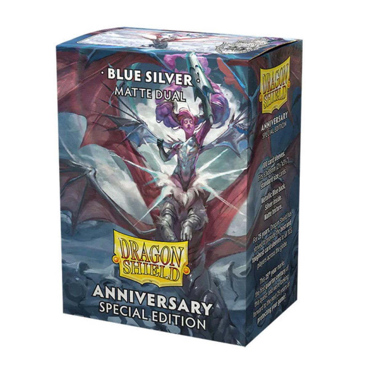 Dragon Shield Sleeves Standard Dual Matte Blue/Silver Special Edition 100 Ct ATMDSH15064