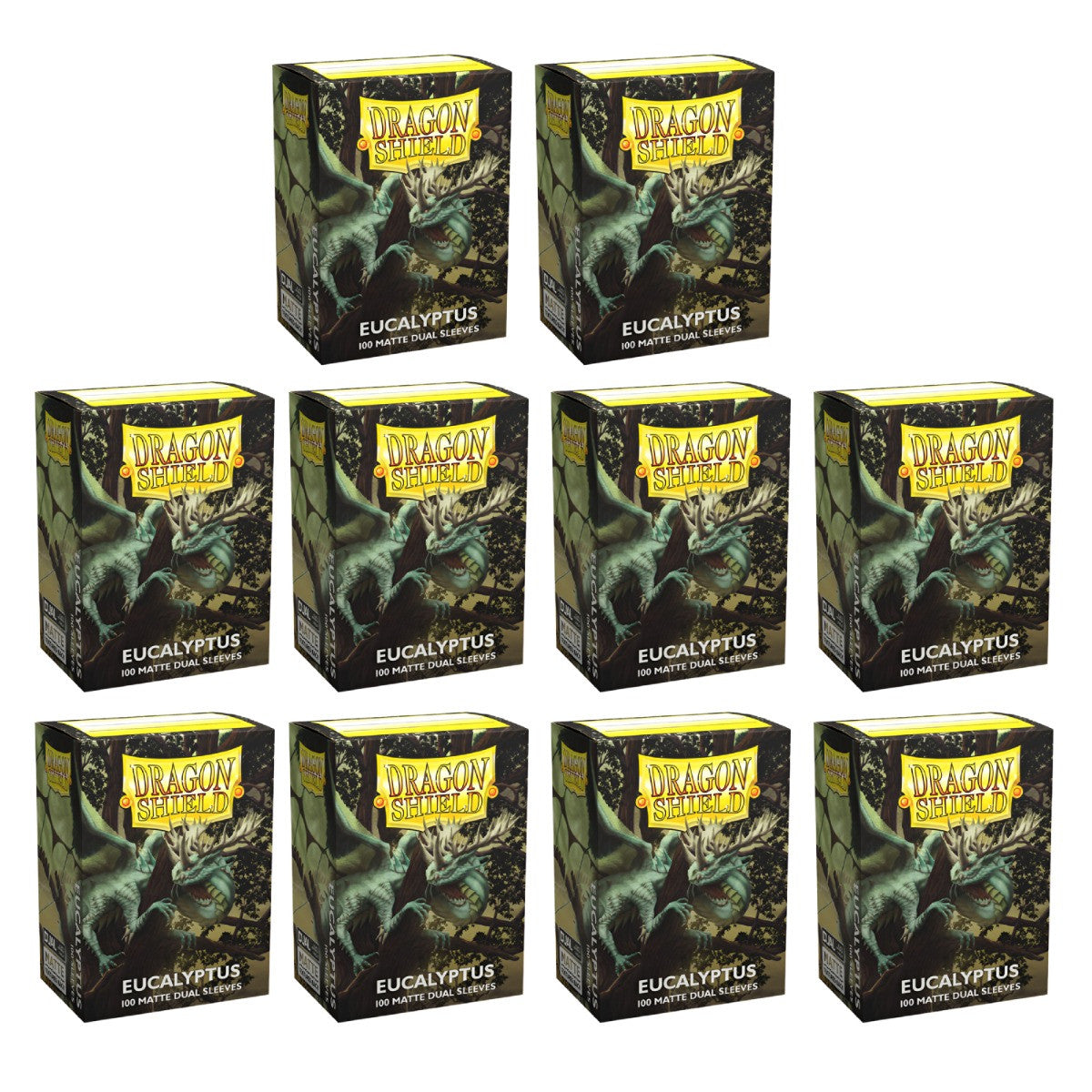 Dragon Shield Sleeves Standard Dual Matte Eucalyptus Lehel 100 Ct 10 Packs ATM15049K1