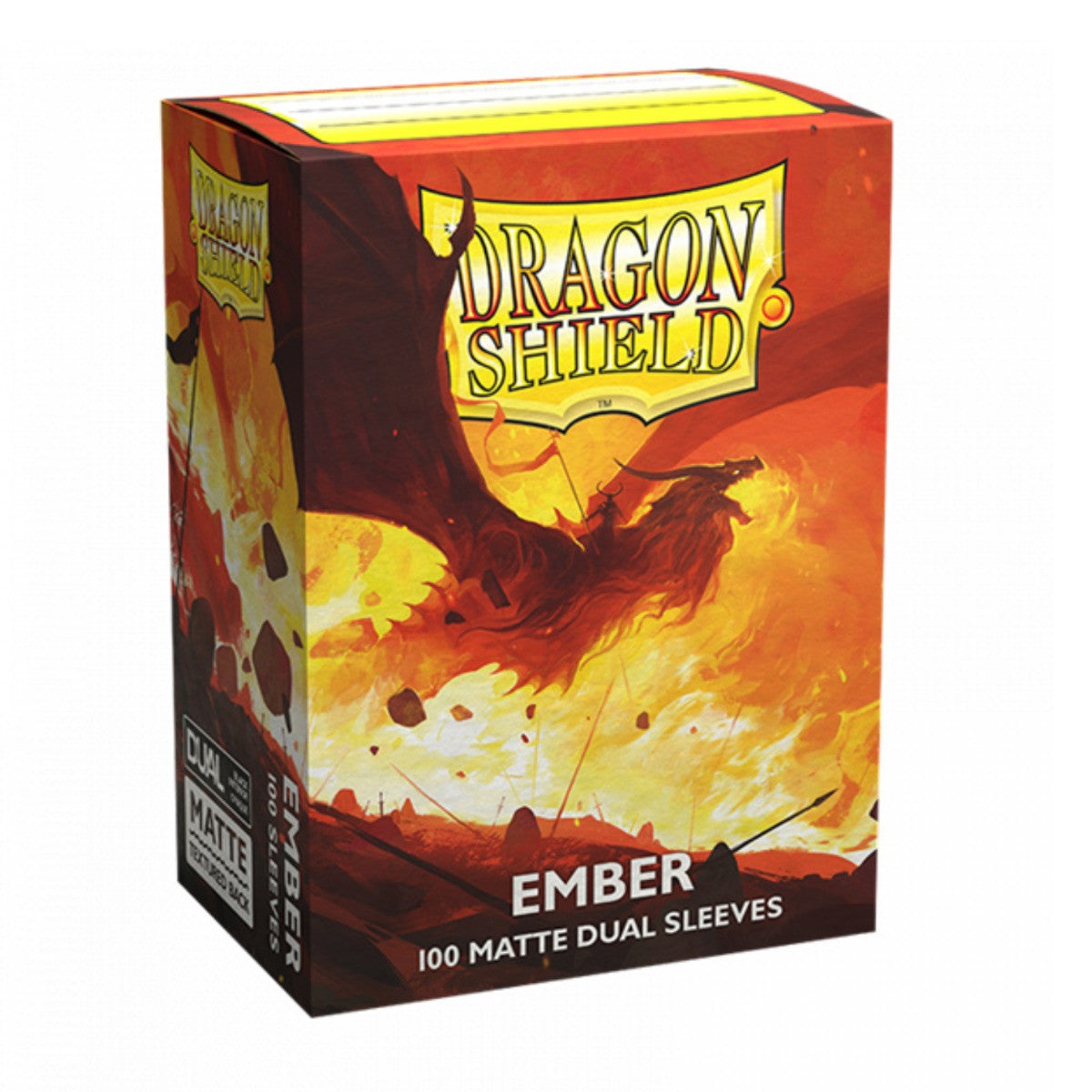 Dragon Shield Sleeves Standard Size Dual Matte Ember Alaric Revolution Kindler 100 Ct ATM15054