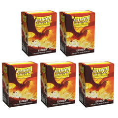 Dragon Shield Sleeves Standard Size Dual Matte Ember Alaric Revolution Kindler 100 Ct 5 Pack ATM15054K2