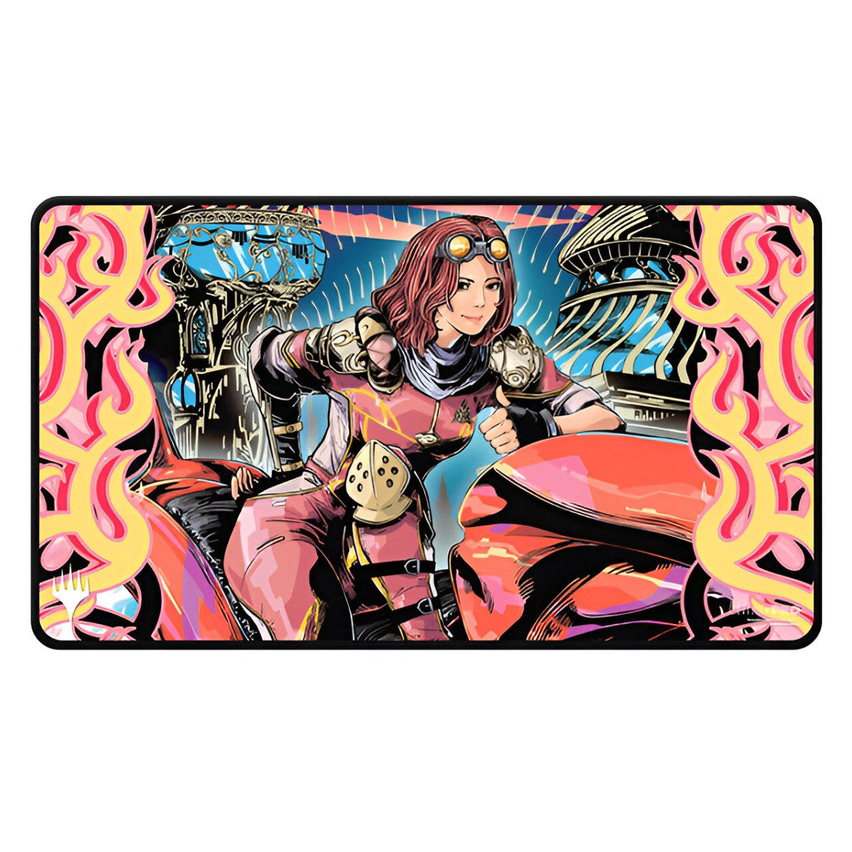 Magic the Gathering Aetherdrift Black Stitched Chandra Apark Hunter Playmat (Variant Art PW) UPI-38698