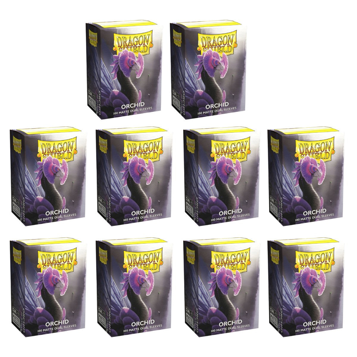 Dragon Shield Sleeves Standard Size Dual Matte Orchid Emme 100 Ct 10 Packs ATMDSH15041K1