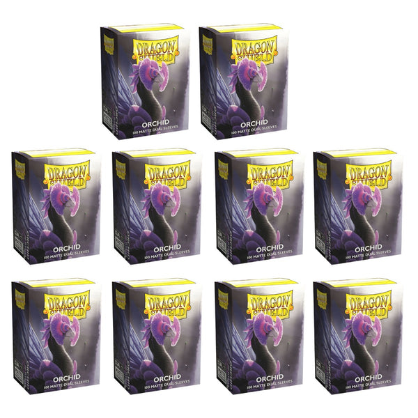 Dragon Shield Sleeves Standard Size Dual Matte Orchid Emme 100 Ct 10 Packs ATMDSH15041K1