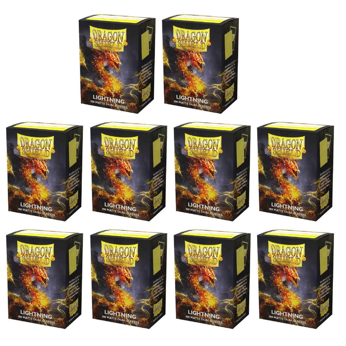Dragon Shield Sleeves Standard Dual Matte Lightning Ailia 100 Ct 10 Packs ATMDSH15047K1