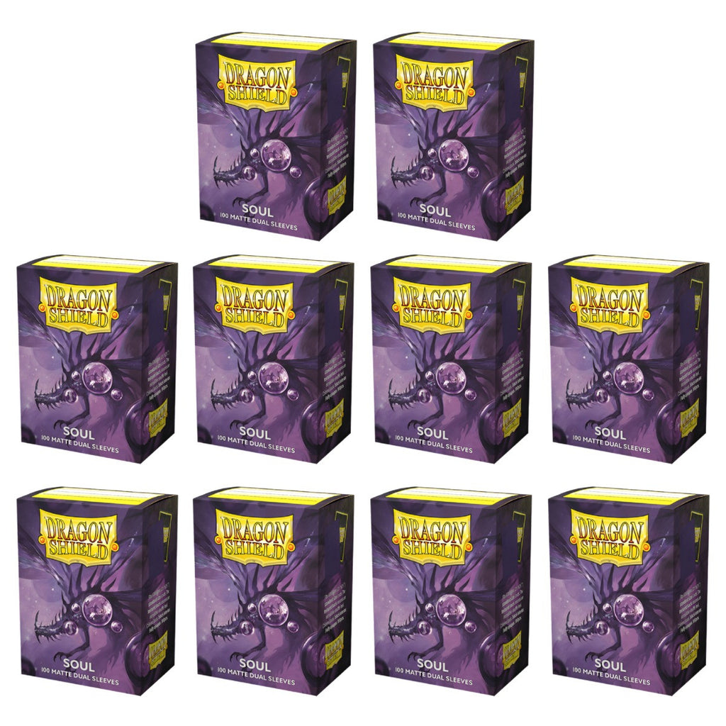 Dragon Shield Sleeves Standard Dual Matte Purple/Soul 100 Ct 10 Packs ATMDSH15062K1