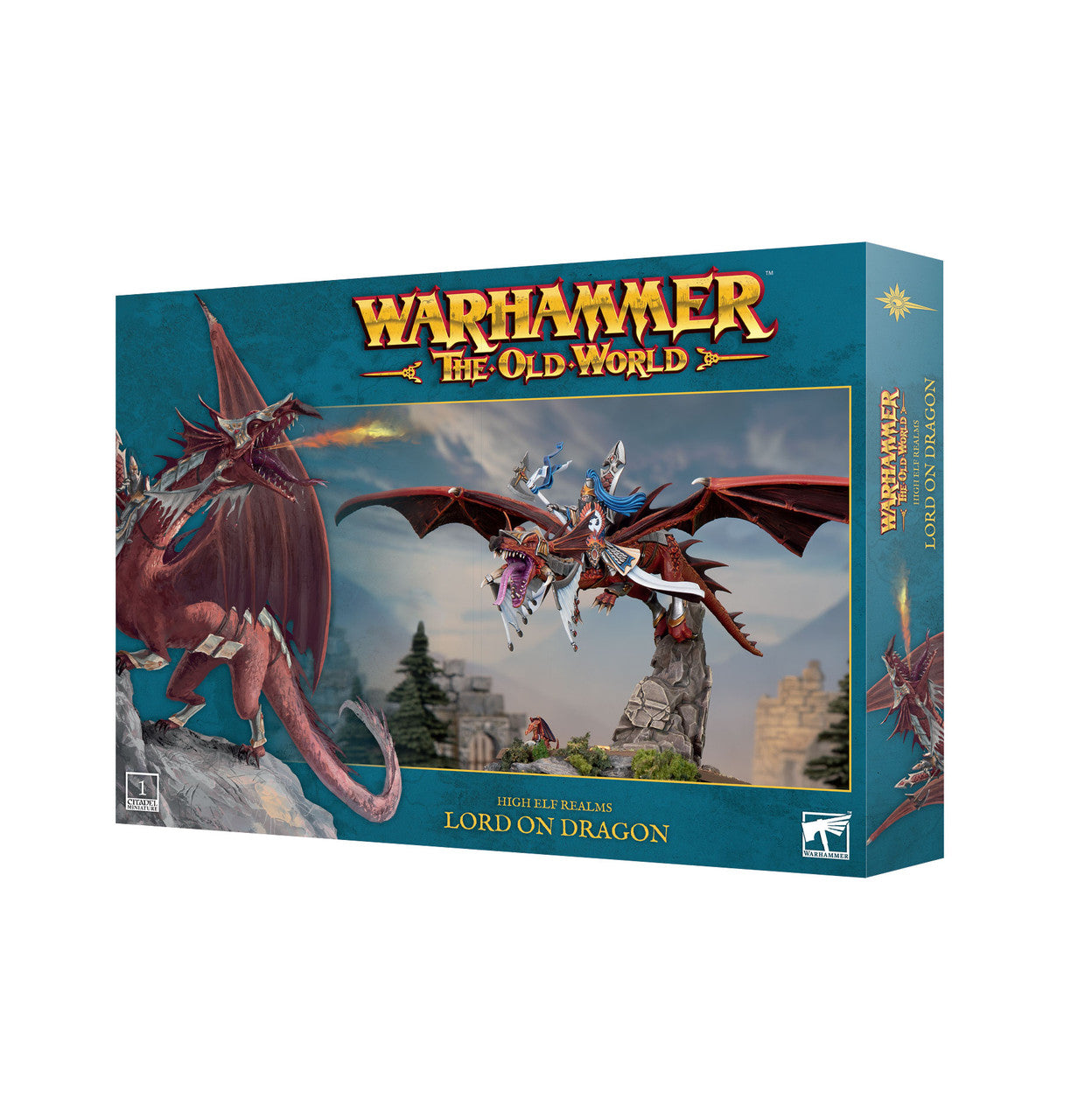 Games Workshop Warhammer The Old World High Elf Realms Lord On Dragon Plastic Box 13-20