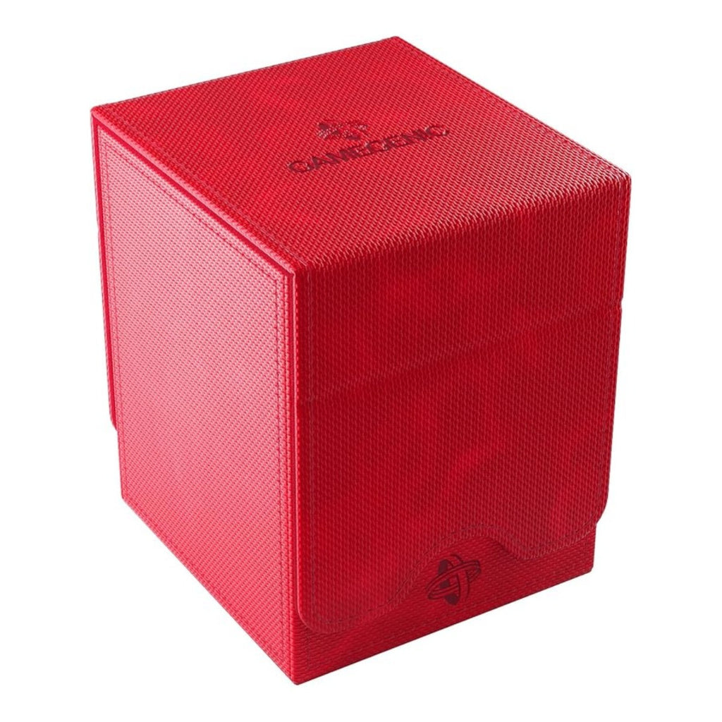Gamegenic Squire Plus 100+ Xl Convertible Deck Box Holds 100 Double Sleeved Cards Premium Commander Card Case Detachable Slide Card Case Armorfyber Surface Red Color - GGS20215ML