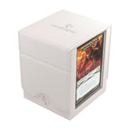 Gamegenic Squire Plus 100+ Xl Convertible Deck Box Holds 100 Double Sleeved Cards Premium Commander Card Case Detachable Slide Card Case Armorfyber Surface White Color - GGS20217ML