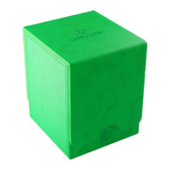 Gamegenic Squire Plus 100+ Xl Convertible Deck Box Holds 100 Double Sleeved Cards Premium Commander Card Case Detachable Slide Card Case Armorfyber Surface Green Color - GGS20216ML