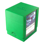 Gamegenic Squire Plus 100+ Xl Convertible Deck Box Holds 100 Double Sleeved Cards Premium Commander Card Case Detachable Slide Card Case Armorfyber Surface Green Color - GGS20216ML