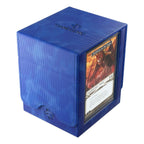 Gamegenic Squire Plus 100+ Xl Convertible Deck Box Holds 100 Double Sleeved Cards Premium Commander Card Case Detachable Slide Card Case Armorfyber Surface Blue Color - GGS20214ML