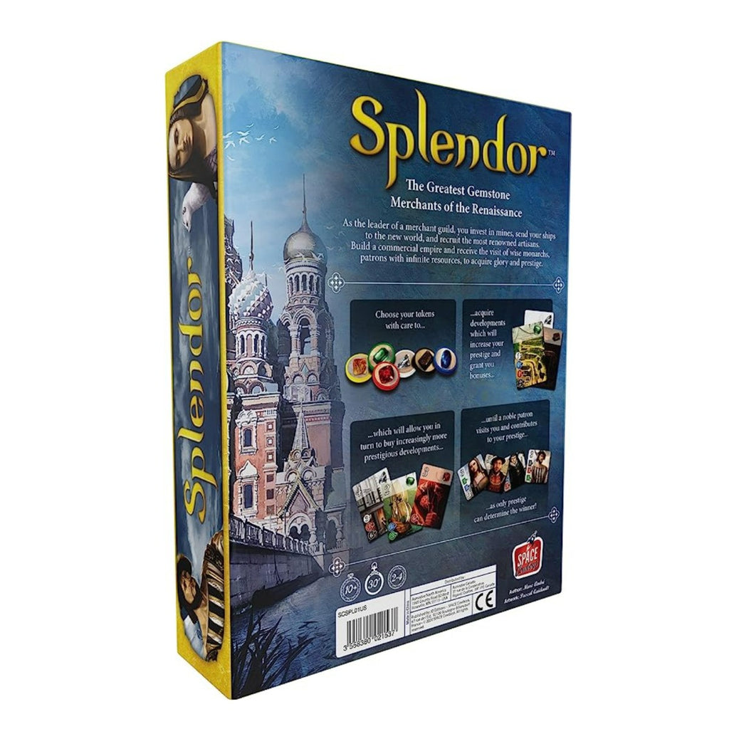 Asmodee Splendor Board Game Base Game Family Board Game Board Game for Adults and Family Strategy Game Ages 10+ 2 to 4 players Average Playtime 30 minutes Made by Space Cowboys ASM-SPL01