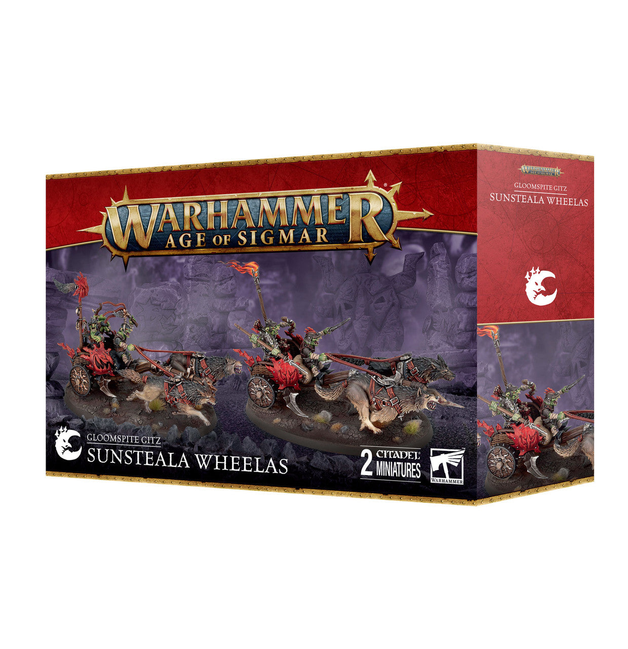 Games Workshop Warhammer Age Of Sigmar Gloomspite Gitz Sunsteala Wheelas Plastic Box 89-89