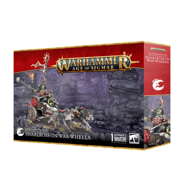 Games Workshop Warhammer Age Of Sigmar Gloomspite Gitz Snarlboss On War-Wheela Plastic Box 89-91