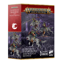 Games Workshop Warhammer Age Of Sigmar Gloomspite Gitz Snarlboss and Wolfgit Retinue Plastic Box 89-98