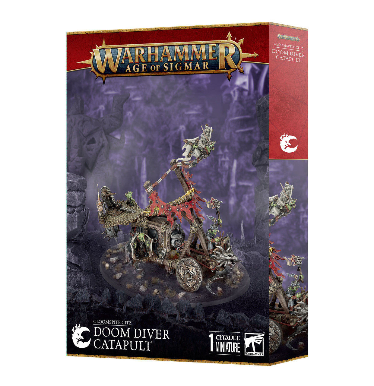 Games Workshop Warhammer Age Of Sigmar Gloomspite Gitz Doom Diver Catapult Plastic Box 89-90