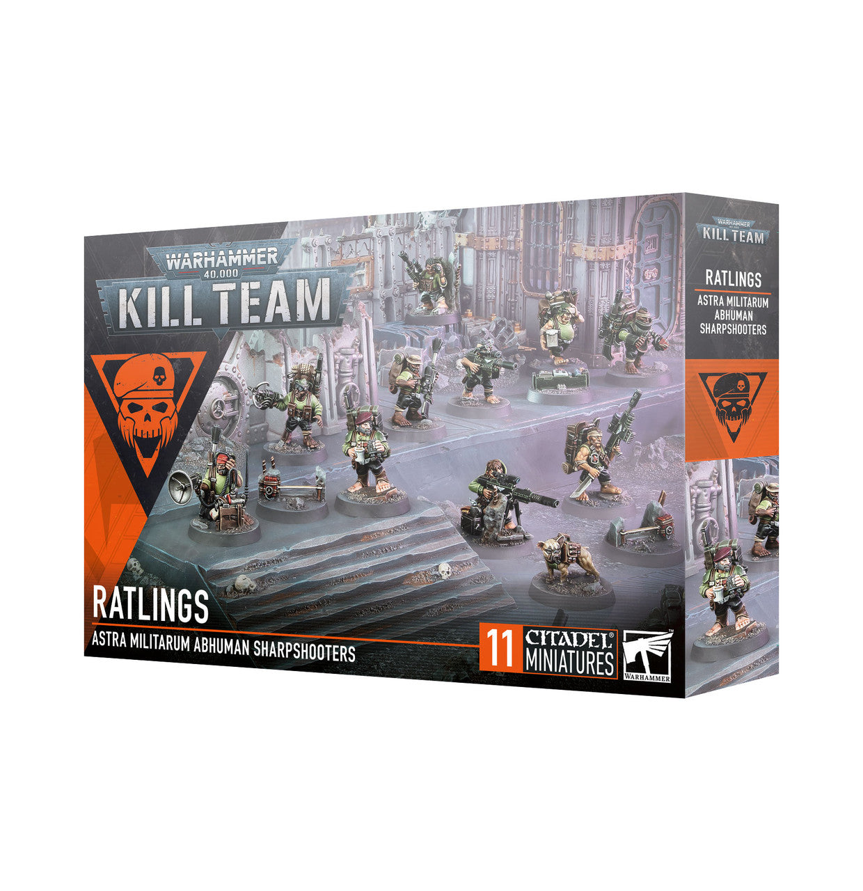 Games Workshop Warhammer 40K Astra Militarum Kill Team Ratlings Abhuman Sharpshooters Plastic Box 103-86